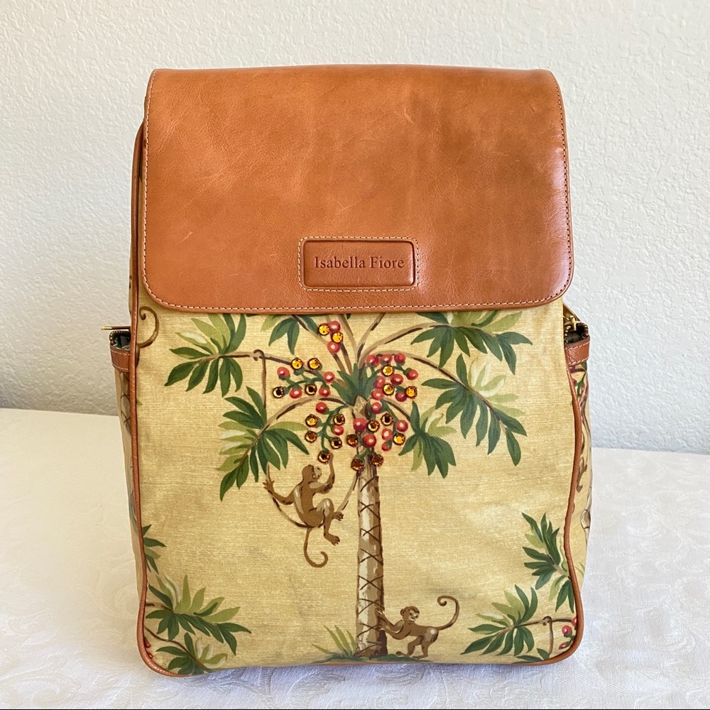 Isabella fiore Palm print backpack